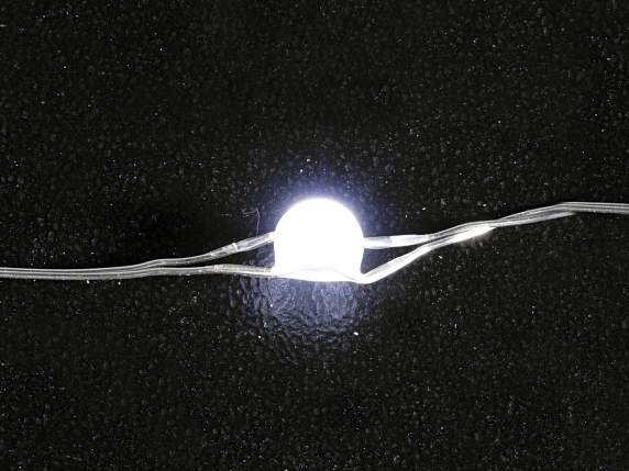 Puntale stella a cascata 10 fili H1,7m, 180led bianco freddo