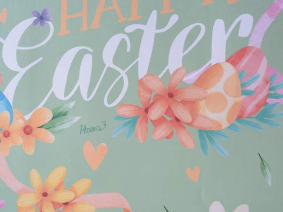 Große Papiertüte-Umschlag mit „Frohe Ostern“-Aufdruck