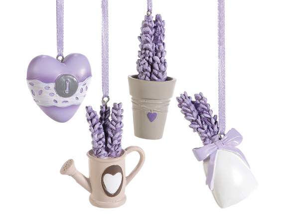 Lavendel-farbene Harzdekoration zum Aufhängen