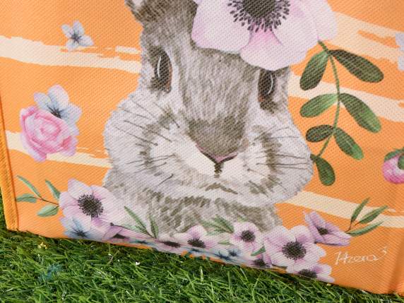 Tasche aus Vliesstoff mit Bunny-Print