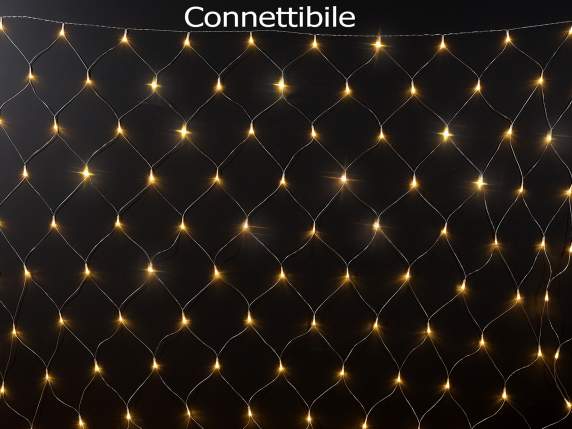 Transparentes verbindbares Netz mit 160 warmweißen LEDs