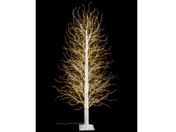 Weißer Baum Mt 2.10H mit 1700 warmweißen LEDs, 297 Äste