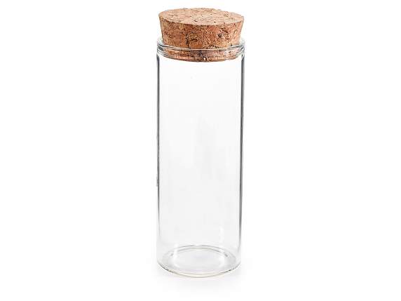 40 ml Reagenzglas aus lebensmittelechtem Glas mit Korkstopfe
