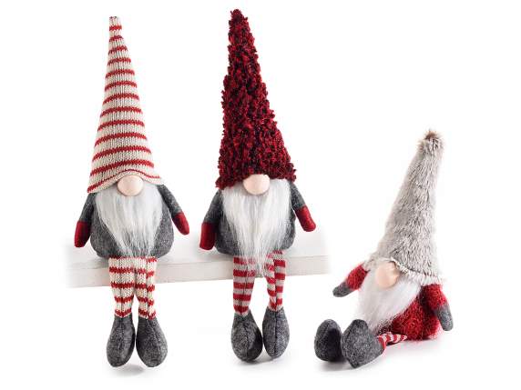 Weihnachtsmann Dekoration mit langen Beinen