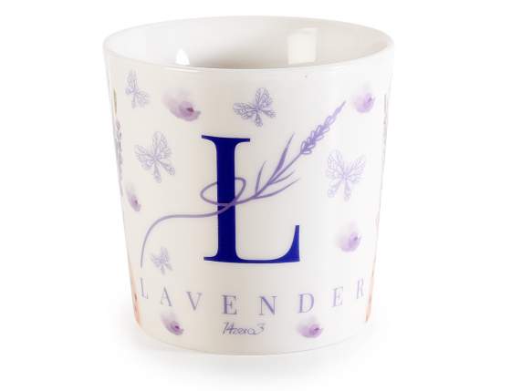 Porzellanbecher mit Lavendel-Design