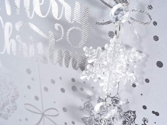 Glass effect ice bow pendant decoration with decoration