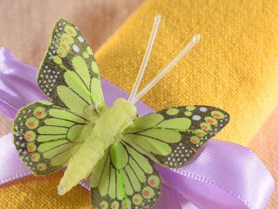 Scatola 10 farfalle misure assortite dipinte a mano c-clip