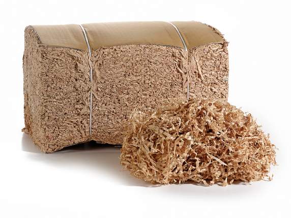 Pack of 5 kg of wool in natural kraft paper