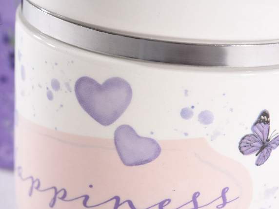 Keramik-Lebensmitteldose „Lavendel“ in Geschenkbox