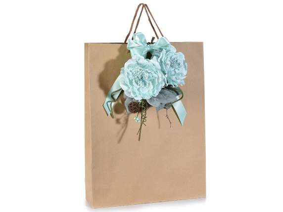 Maxi bag - envelope in natural paper with handles