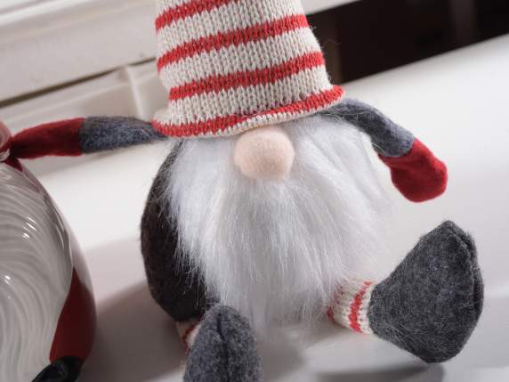 Papa Noel con piernas largas de tela