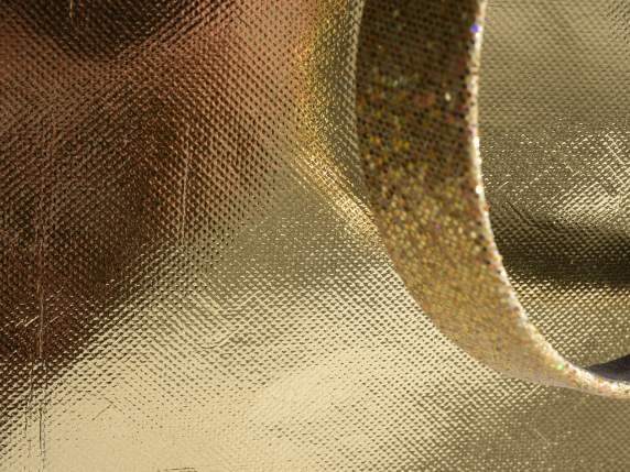 Bolsa grande de tejido no tejido metalizada oro