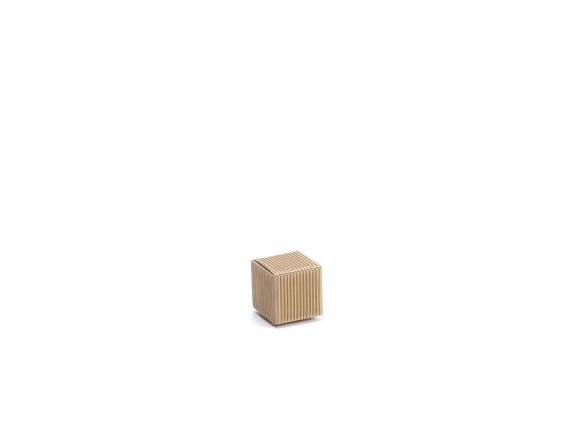 Caja cubo rústico natural