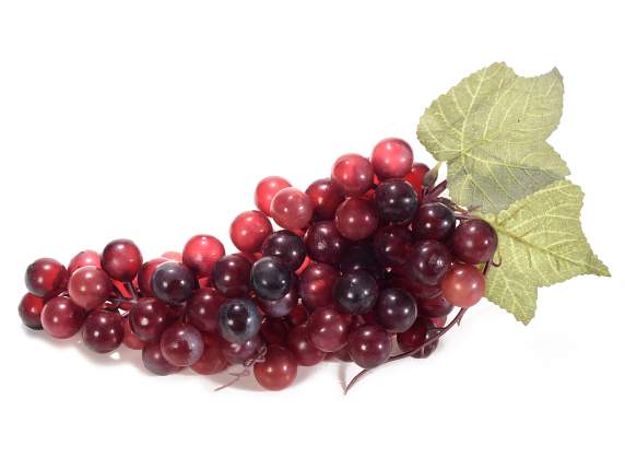 Racimo de uva roja decorativa artificial