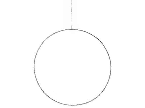 Cercle lumineux avec 230 lumières led blanc chaud à suspendr