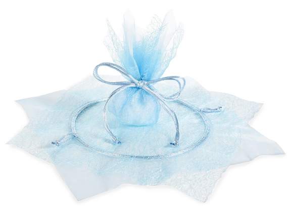 Double-veil organza tulle with tie