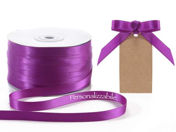 Satin ribbon mm 10 orchid purple personalized
