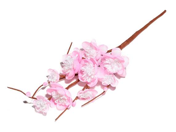 Ramita de flor de durazno artificial