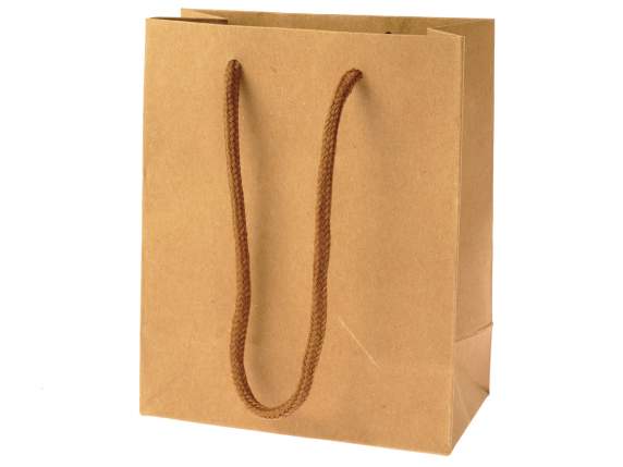 Petit sac - enveloppe en papier naturel avec anses