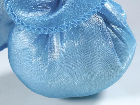 Turquoise sugared almonds tulle sachet silk effect