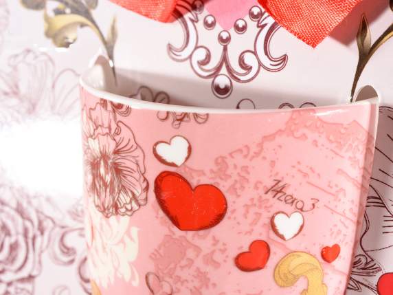 Taza de porcelana Cupido barroco en conf. regalo