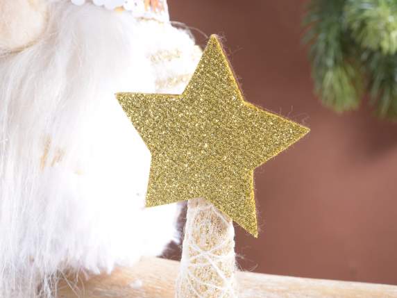 Santa - Mum Christmas long legs to place golden details