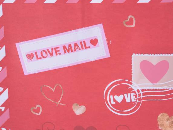 Mittelgroße Tasche-Umschlag mit Valentinstag-Aufdruck