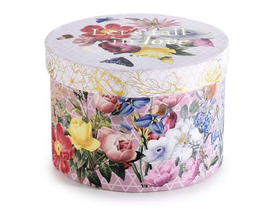 Taza de porcelana Flower Passion con platillo en caja de r