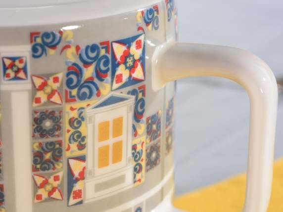 Service à thé en porcelaine Palazzi avec 2 tasses dans une