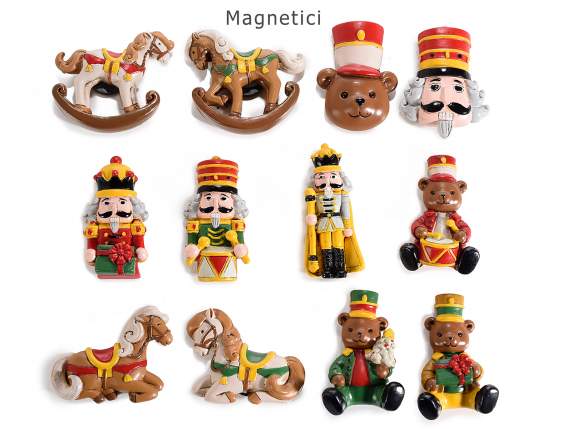Magnet aus farbigem Harz mit Magnet „Vintage Toys“