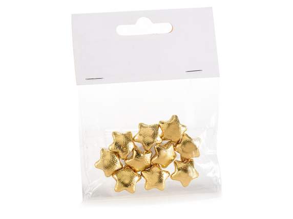 Pack of 10 colored stars with double-sided tape