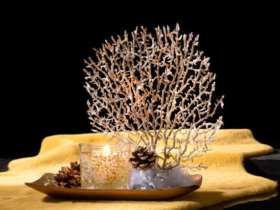 Champagne glitter artificial coral branch