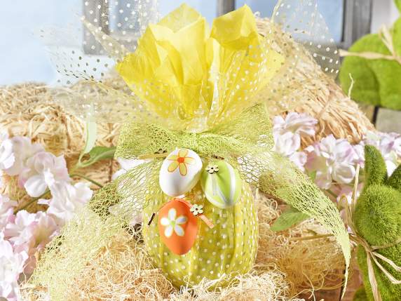 Pack of 12 eggs decorated with hanging ribbon