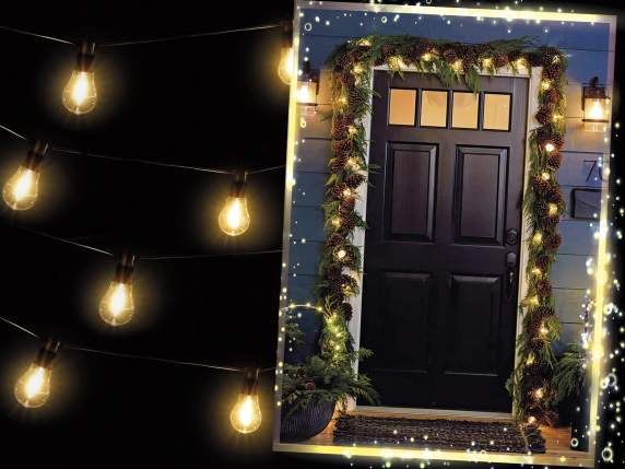 5m warm white LED light chain with 10 bulbs