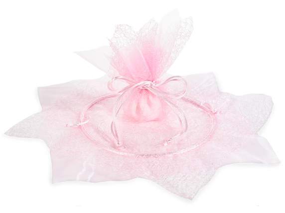Double gauze tulle with tie