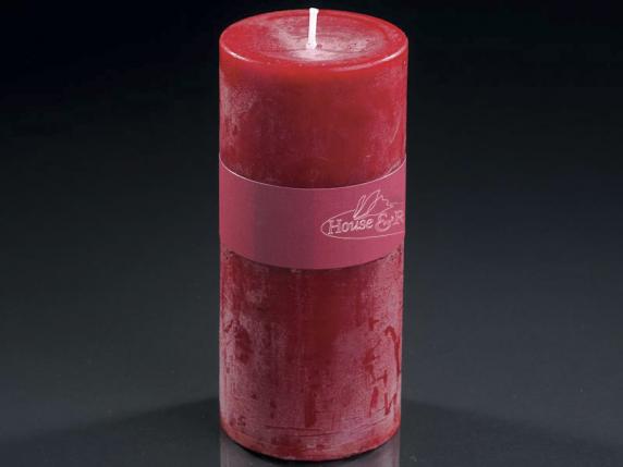 Large ruby red candle