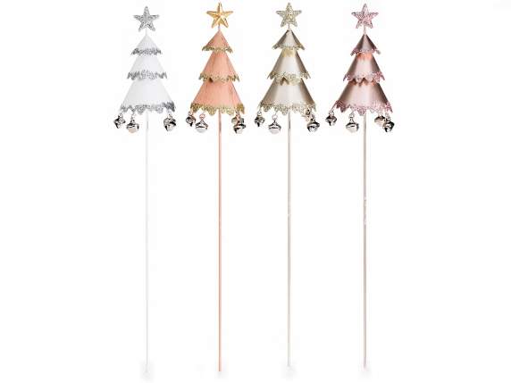 Metal tree stick with star and bells