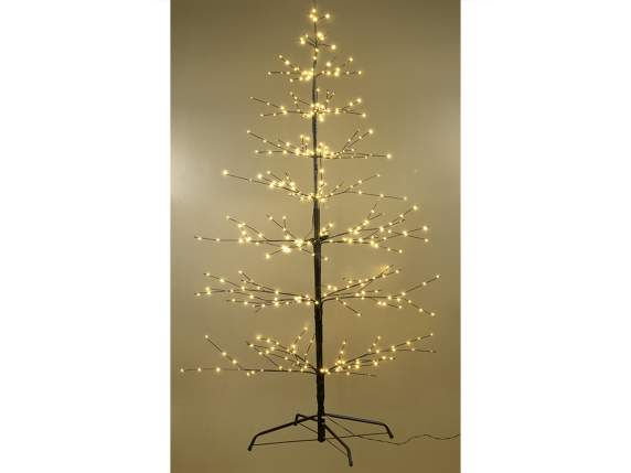 Tree Mt 1,50 H black with 320 warm white LED lights