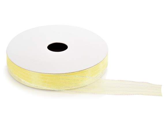 Yellow ribbon with lamé threads