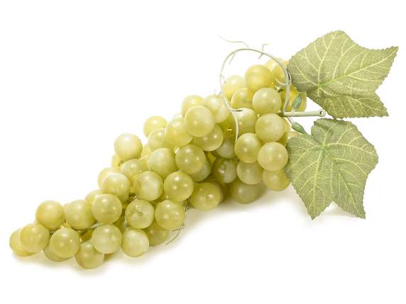 Artificial decorative white grapes bunch