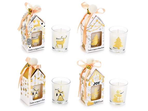 Scented candle in glass and Twinkle Xmas box