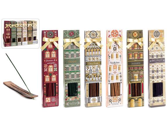 Packaging 30 incense sticks with Palazzi incense holder on