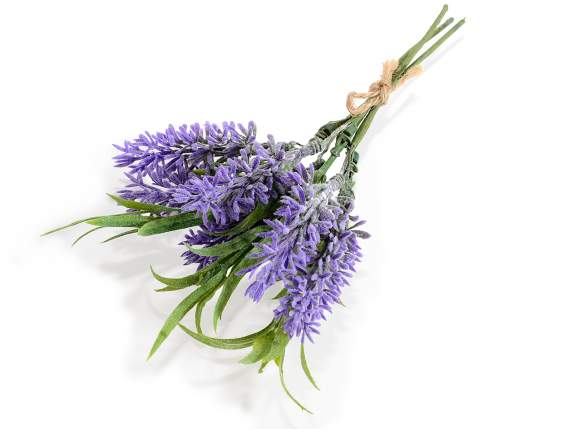 Bouquet with 3 sprigs of artificial lavender