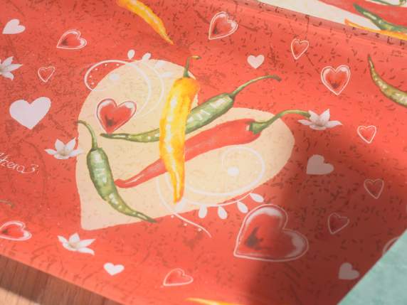 Placă dreptunghiulară din sticlă cu decorațiuni „Spicy Love”