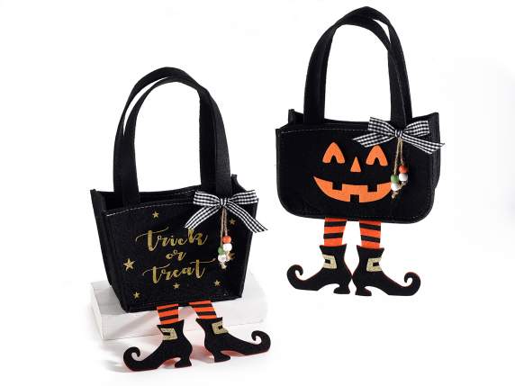 Halloween cloth long-legged handbag w-handles