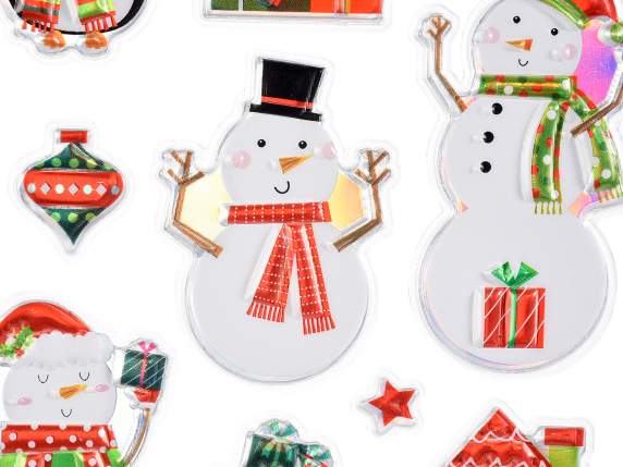 Set stickers - adesivi natalizi effetto arcobaleno