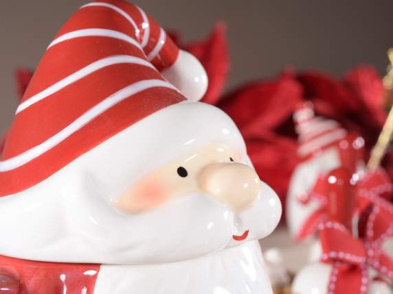 Tazza mug a Babbo Natale in ceramica con coperchio