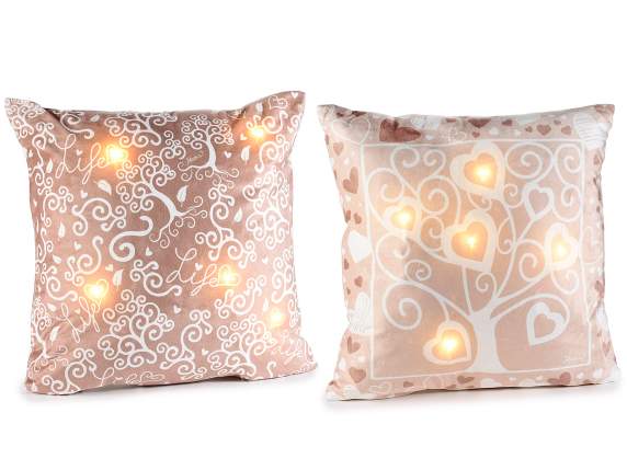 Padded cushion with removable cover with led lights Tree of