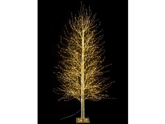 Árbol Mt 2.10H oro c-1700 LED blanco cálido, 297 ramas