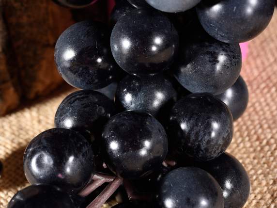 Racimo de uvas negras decorativas artificiales